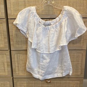 Linen off-the-shoulder top